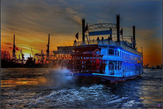Lights tour through the port of Hamburg and to the historic warehouse district - Port of Hamburg After Dark, Container Ships and Working Harbor Light
